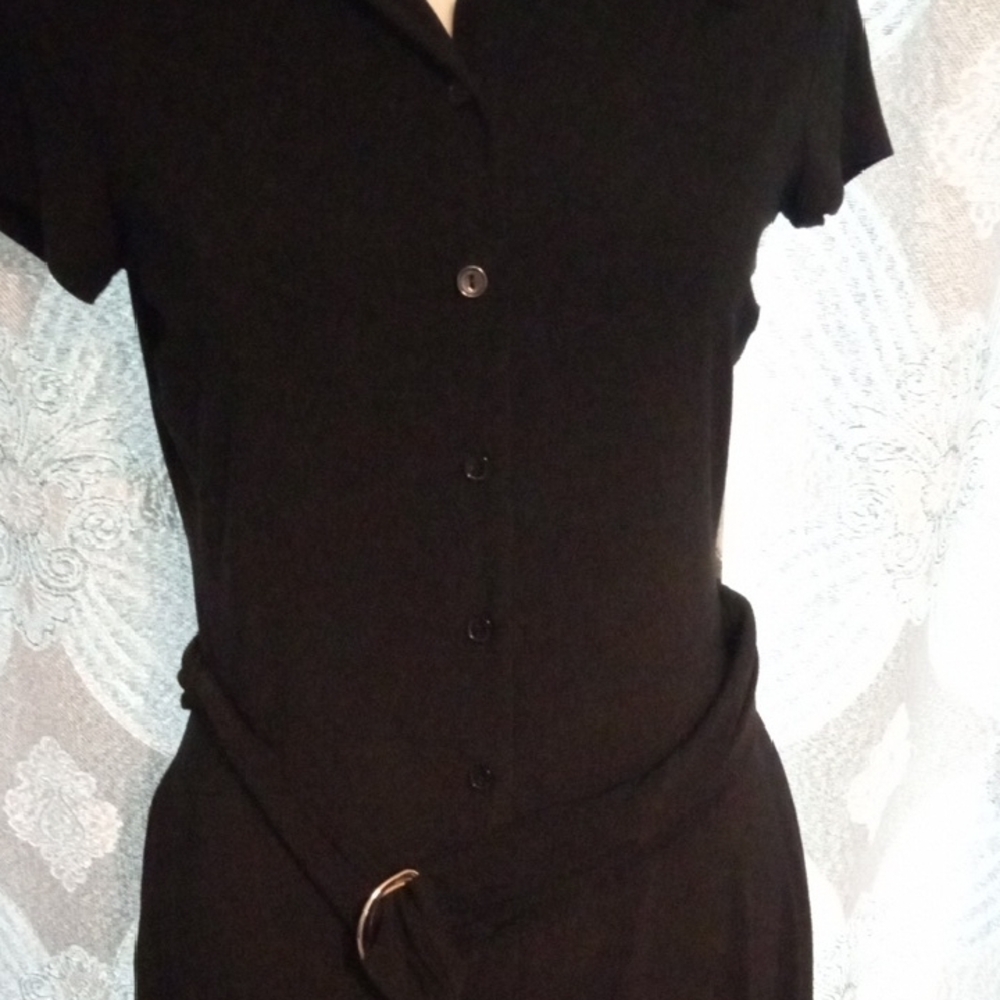 Fashion Nova Black Button Down Maxi Dress S NWOT - Picture 6 of 13